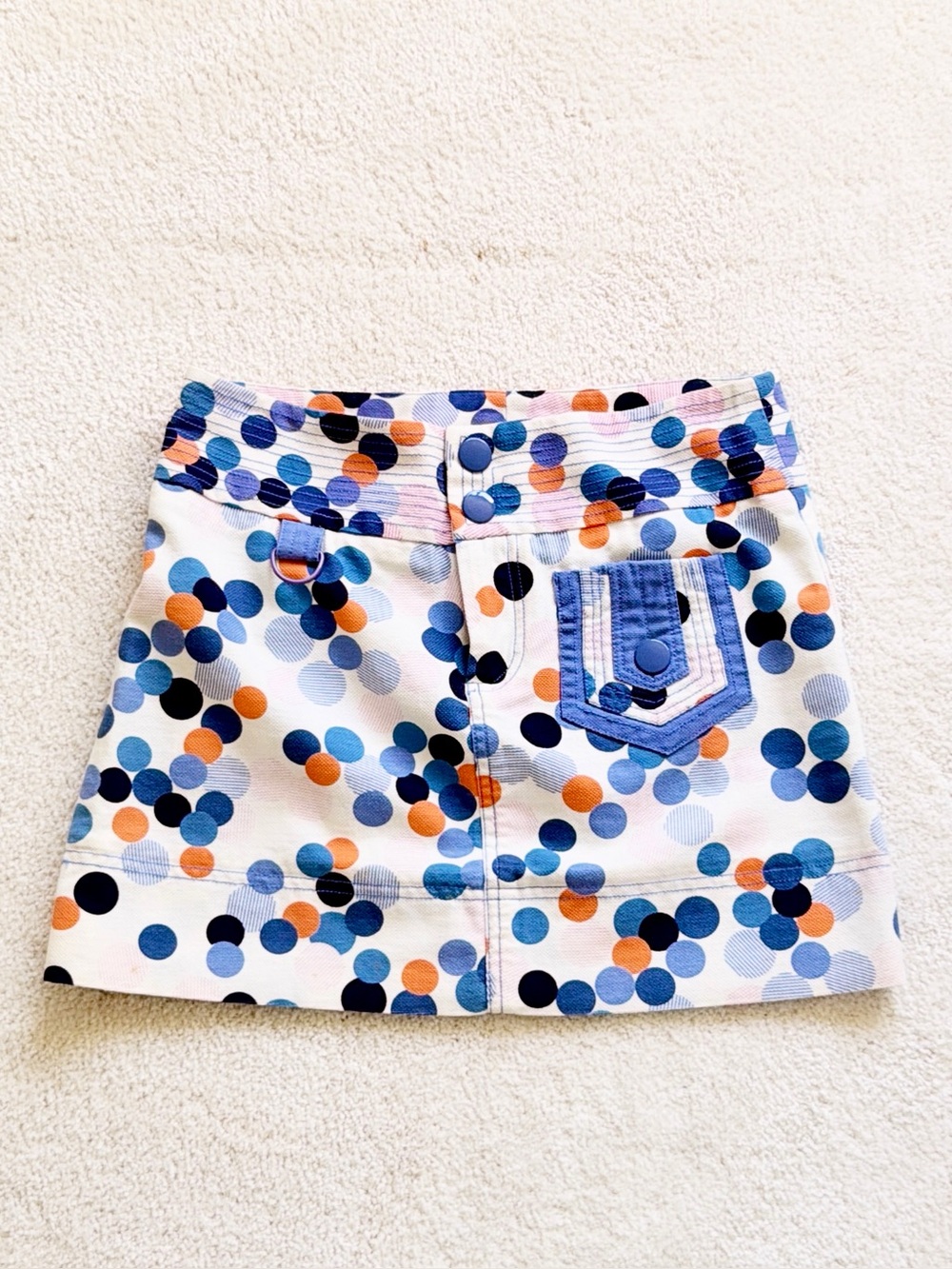 New! MARC JACOBS Collection Retro A-line White Polka Dots Skirt 2 Twiggy Style